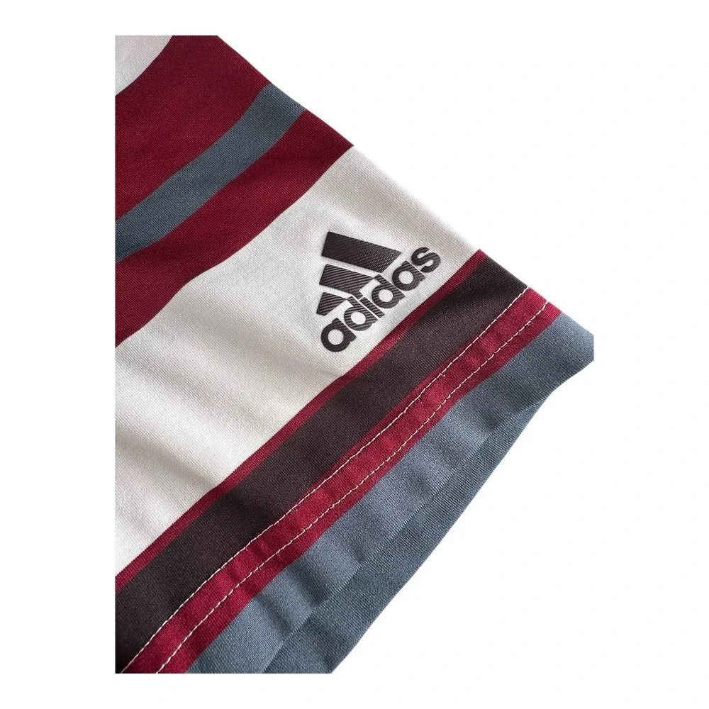 Adidas Celebration Golf Club Shirt Mens Size XL Stripe Casual‎ Button Logo Polo